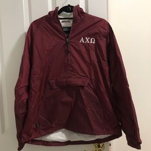 Alpha chi omega (AXO) maroon raincoat